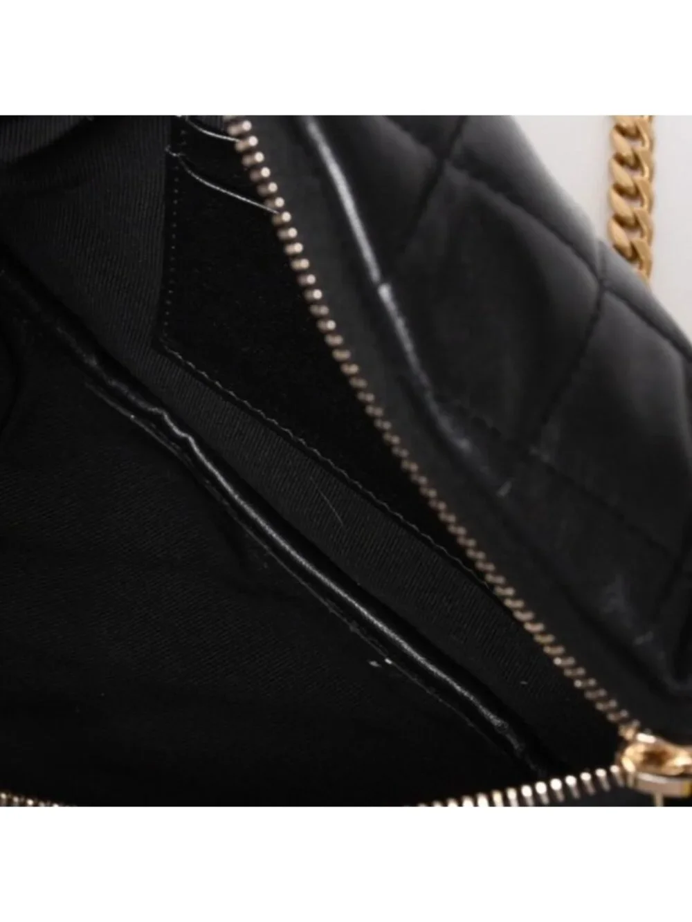 Chanel Quilted Heart Chain Waist Bag Mini Random Model Lambskin Black Gold